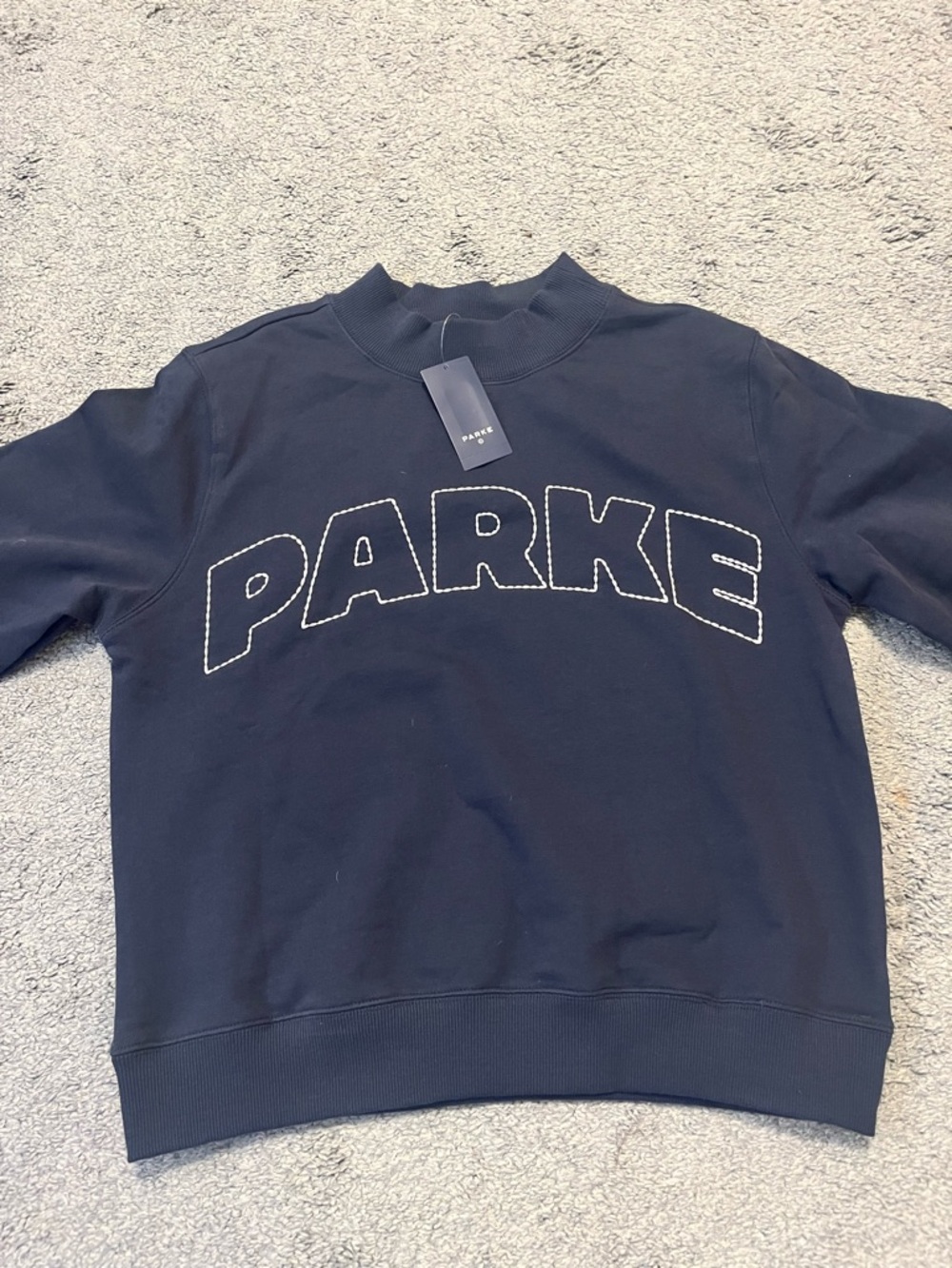 Marion Parke and Target Navy Crewneck Sweatshirt with Stitched Logo
